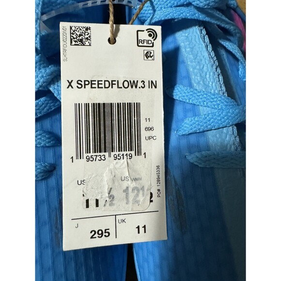 Men Adidas X Speed flow.3 tF Size 11.5 Brand New Adidas Blue Soccer Indoor Cleat - Picture 3 of 11